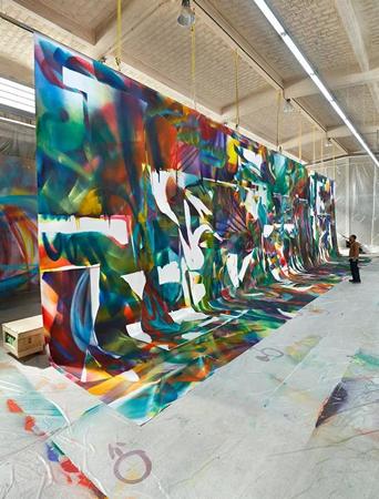 Katharina Grosse Studio Berlin 2018 