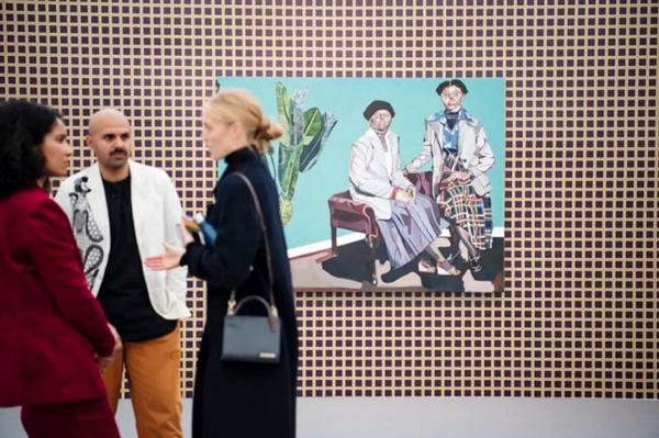 Installation view of Tiwani Contemporary's booth at Frieze London, 2019