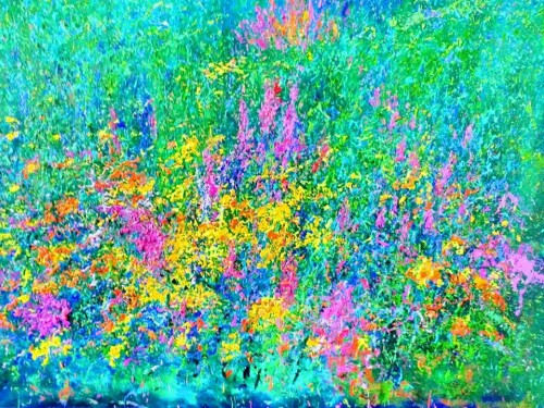 ˹³ݡ(Hierba entre las flores) 100 x 135 2020