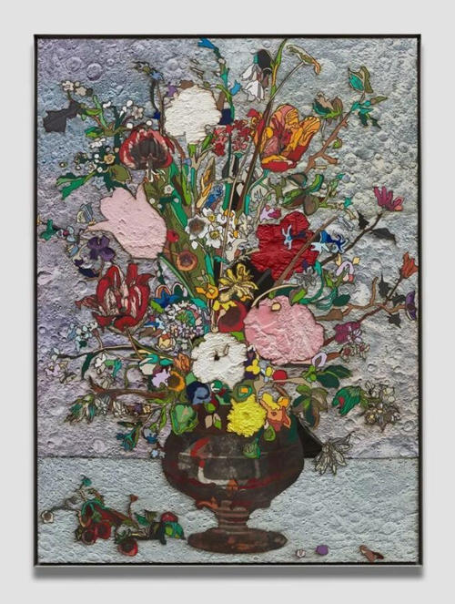 Matthew Day Jackson.Still Life with Flowers and Strawberries, 2019.