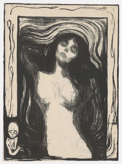 Edvard Munch: Madonna. Lithograph, 1895. Photo © Munchmuseet