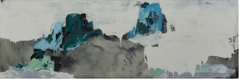 ̽ͼ-03 Borrowing ImagesPicture of Smoke River Stacking -03ۺϲMixed Material 120x360cm2024